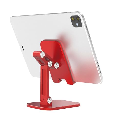 Ailan Mini Größe, geeignet für Smartphones und Tablets, breite Kompatibilität, Kunststoff Handyständer, rutschfest und stabil, Rot Ailan Mini Größe, geeignet für Smartphones und Tablets, breite Kompatibilität, Kunststoff Handyständer, rutschfest und stabil, Rot von Ailan