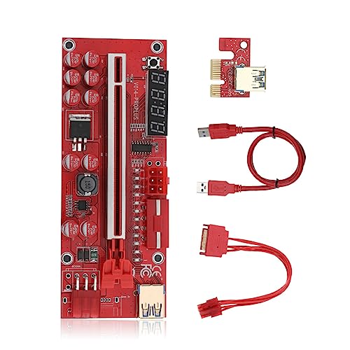 Ailan PCI E 1X bis 16X Adapterplatine 10 Kondensator USB 3.0 Kabel Quick Speed Extender Card Mining Equipment Miner Desktop PC Supplies, 13pro von Ailan