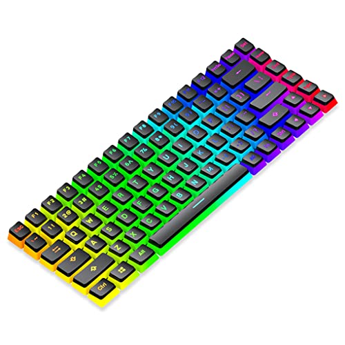 Ailan Packung von 117 Arbeitstastatur Keycaps Universal Fit Tastatur Streamline Curve Pudding Kappen mit Puller Computerzubehör, schwarz von Ailan