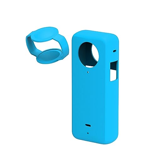 Ailan Rundum Schutz Silikonhülle für Insta 360 X3 – Dehnbare, tragbare Kieselgel Schutzkamera, Keine Belastung, Blau von Ailan