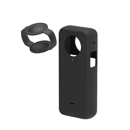 Ailan Rundum Schutz Silikonhülle für Insta 360 X3 – Dehnbare, tragbare Kieselgel Schutzkamera, Keine Belastung, Schwarz von Ailan
