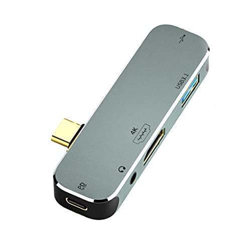 Ailan Typ c USB Hub Aluminiumlegierung Stabiler Kabelanschluss kompatibler Konverter Gerätekabel Splitter Zubehör, Geben Sie 5 EIN von Ailan