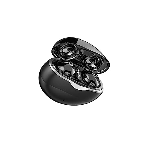 Ailan Unsichtbare Mini Bluetooth Kopfhörer 5.3, echte kabellose HiFi Stereo Rauschunterdrückung, Sport Headset, Sport Kopfhörer, Schwarz von Ailan