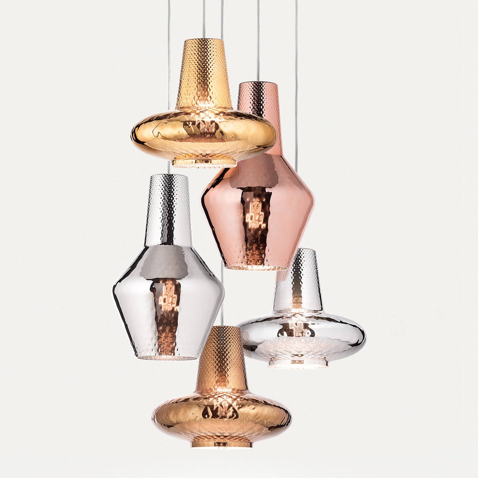 Hängeleuchte Romeo 130 cm roségold metallic Hängeleuchte Romeo 130 cm roségold metallic von Ailati