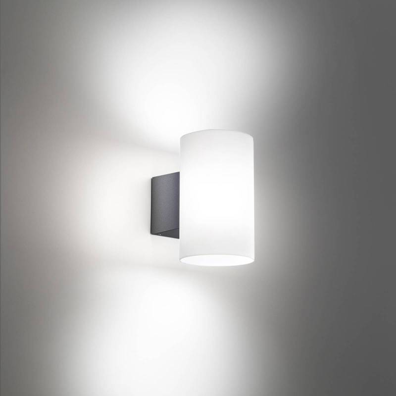 LED-Außenwandleuchte Bianca, dunkelgrau, Kunststoff von Ailati