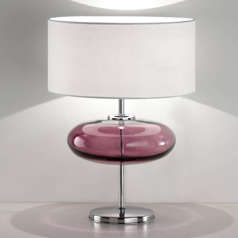 Tischlampe Show Elisse 62 cm Glaselement pink von Ailati