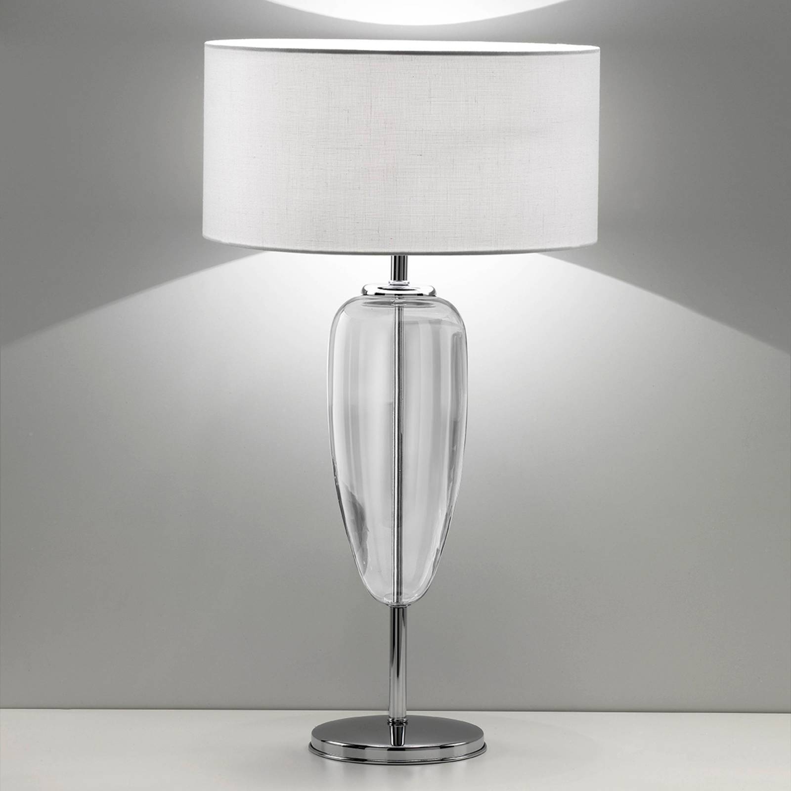 Tischlampe Show Ogiva, Glaselement klar, Höhe 82 cm von Ailati