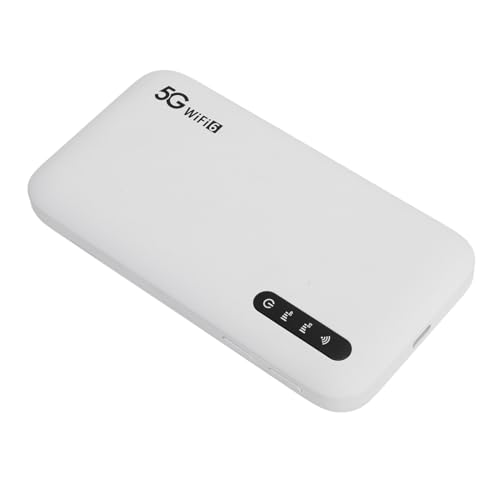 Ailgely 5G WiFi 6 Mobiler Hotspot High Speed ​​6100 MAh Tragbarer Router mit SIM-Kartensteckplatz für Telefon Tablet Weiß von Ailgely
