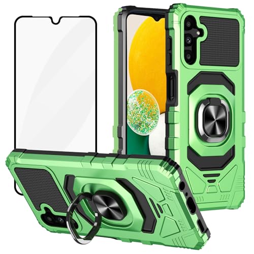 Ailiber Schutzhülle für Galaxy A26 mit Ständer, Samsung A26 Hülle mit Displayschutzfolie, magnetische Autohalterung, strapazierfähig, militärische Qualität, robuste, stoßfeste Schutzhülle, Grün Ailiber Schutzhülle für Galaxy A26 mit Ständer, Samsung A26 Hülle mit Displayschutzfolie, magnetische Autohalterung, strapazierfähig, militärische Qualität, robuste, stoßfeste Schutzhülle, Grün von Ailiber