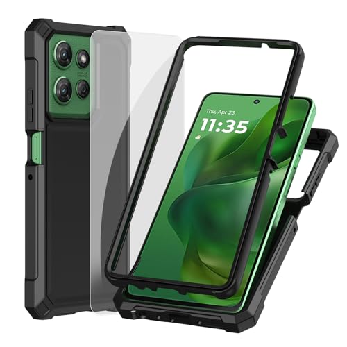 Ailiber Schutzhülle für Moto G Stylus 2025, Motorola G Stylus 5G 2025, mit Displayschutzfolie, zweilagiger Schutz, stoßfeste Eck-TPU-Stoßdämpfer, robuste Gummi-Handyhülle, Schwarz Ailiber Schutzhülle für Moto G Stylus 2025, Motorola G Stylus 5G 2025, mit Displayschutzfolie, zweilagiger Schutz, stoßfeste Eck-TPU-Stoßdämpfer, robuste Gummi-Handyhülle, Schwarz von Ailiber