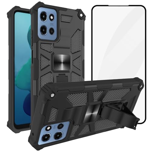 Ailiber Schutzhülle für Motorola Moto G Stylus 5G 2025, Motorola G Stylus 2025, mit Displayschutzfolie, Ständer, für magnetische Autohalterung, strapazierfähig, stoßfest, Schwarz Ailiber Schutzhülle für Motorola Moto G Stylus 5G 2025, Motorola G Stylus 2025, mit Displayschutzfolie, Ständer, für magnetische Autohalterung, strapazierfähig, stoßfest, Schwarz von Ailiber