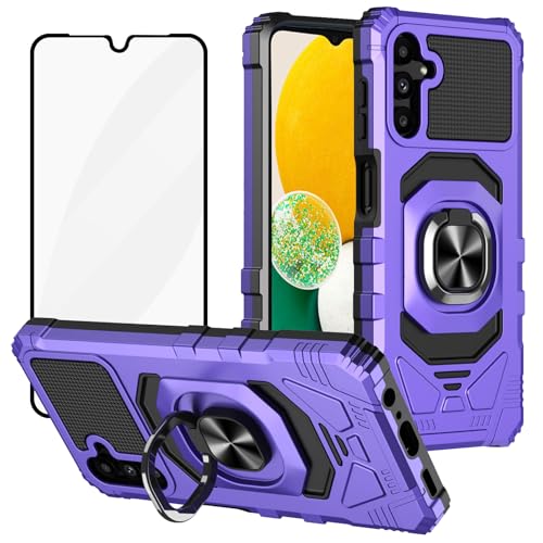 Ailiber Schutzhülle für Samsung Galaxy A26, Galaxy A26, mit Displayschutzfolie, Ringständer für magnetische Autohalterung, robust, stoßfest, robust, Violett Ailiber Schutzhülle für Samsung Galaxy A26, Galaxy A26, mit Displayschutzfolie, Ringständer für magnetische Autohalterung, robust, stoßfest, robust, Violett von Ailiber
