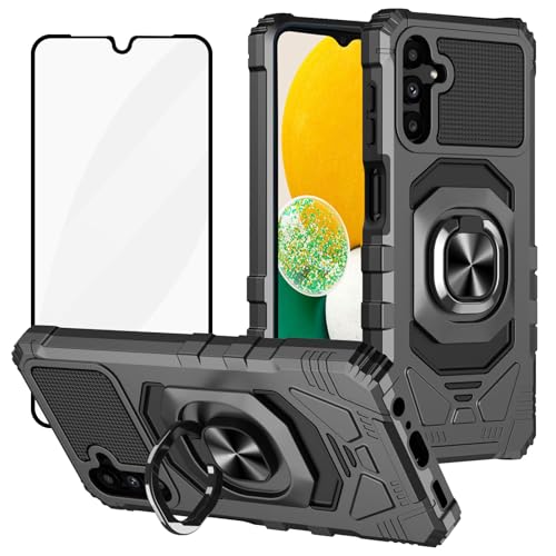 Ailiber Schutzhülle für Samsung Galaxy A26, Samsung A26, mit Displayschutzfolie, Ringständer für magnetische Autohalterung, Militärqualität, stoßfest, robust, Schwarz Ailiber Schutzhülle für Samsung Galaxy A26, Samsung A26, mit Displayschutzfolie, Ringständer für magnetische Autohalterung, Militärqualität, stoßfest, robust, Schwarz von Ailiber