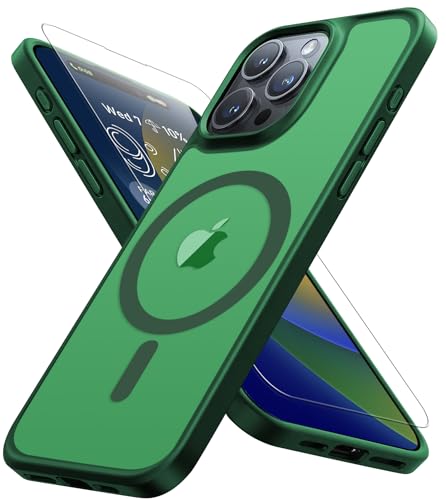 Ailicici für iPhone 16 Pro Hülle Magnetisch mit Schutzfolie [Mit Mag-Safe] Handyhülle für iPhone 16 Pro Case Magnetische Anti-Fingerabdruck Matt Hart Case Cover für iPhone 16 Pro Hülle von Ailicici