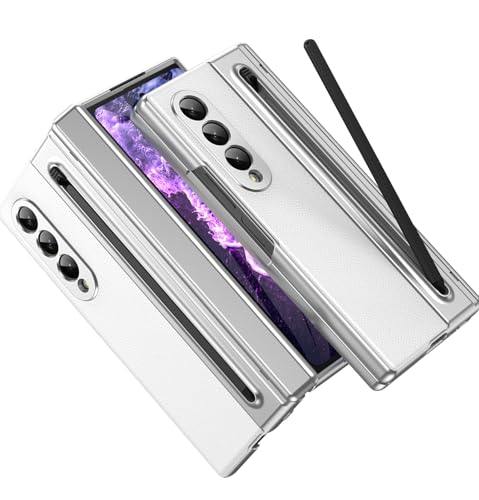 Ailicici Handyhülle für Samsung Galaxy Z Fold 4 Hülle mit [S Pen] [Mit Displayschutz & Scharnierschutz] Lederrücken Case, Stoßfest Schutzhülle Cover für Samsung Galaxy Z Fold 4 5G Hülle mit S Pen von Ailicici