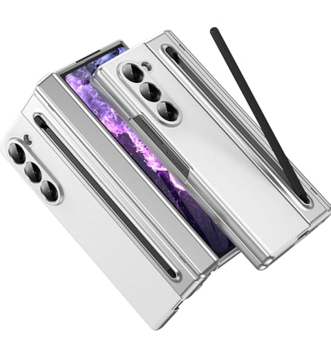 Ailicici Handyhülle für Samsung Galaxy Z Fold 5 Hülle mit [S Pen] [Mit Displayschutz & Scharnierschutz] Lederrücken Case, Stoßfest Schutzhülle Cover für Samsung Galaxy Z Fold 5 5G Hülle mit S Pen von Ailicici