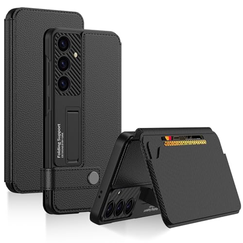 Ailicici Hülle für Galaxy S25 Plus 5G, Premium Leder Handyhülle [Kohlefaser Kameraschutz] [Kartenfächer] Stoßfestes Case Schutzhülle mit Standfunktion und TPU Innenhülle für Samsung Galaxy S25 Plus von Ailicici