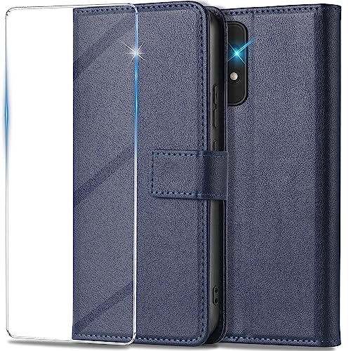 Ailicici LederHülle für Samsung Galaxy A33 5G Hülle mit Schutzfolie, Premium Leder Tasche Flip Klapphülle für Samsung A33 5G Hülle Leder Kartenfach Wallet Cover Case RFID Schutzhülle für Samsung A33 von Ailicici