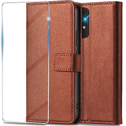 Ailicici LederHülle für Samsung Galaxy A33 5G Hülle mit Schutzfolie, Premium Leder Tasche Flip Klapphülle für Samsung A33 5G Hülle Leder Kartenfach Wallet Cover Case RFID Schutzhülle für Samsung A33 von Ailicici