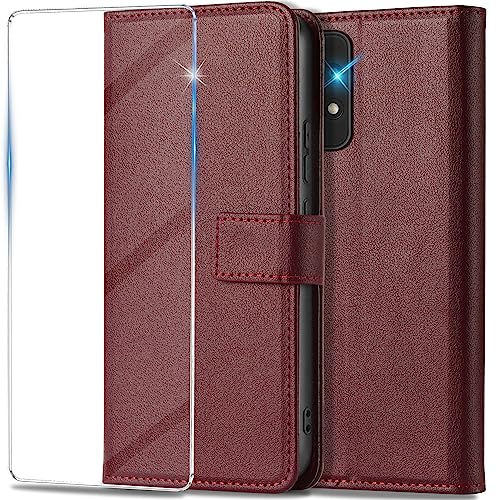 Ailicici LederHülle für Samsung Galaxy A53 5G Hülle mit Schutzfolie, Premium Leder Tasche Flip Klapphülle für Samsung A53 5G Hülle Leder Kartenfach Wallet Cover Case RFID Schutzhülle für Samsung A53 von Ailicici