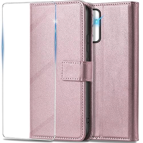 Ailicici LederHülle für Samsung Galaxy S23 FE 5G Hülle mit Schutzfolie, Premium Leder Tasche Flip Klapphülle für Samsung S23 FE Hülle Leder Kartenfach Wallet RFID Cover Case Galaxy S23 FE Schutzhülle von Ailicici