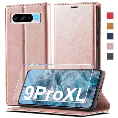 Ailicici für Google Pixel 9 Pro XL Hülle Leder [Mit Schutzfolie] Handyhülle für Google Pixel 9 Pro XL 5G Hülle Klappbar Leder Flip Wallet Stoßfeste Case Schutzhülle Cover Klapphülle für Pixel 9 Pro XL von Ailicici