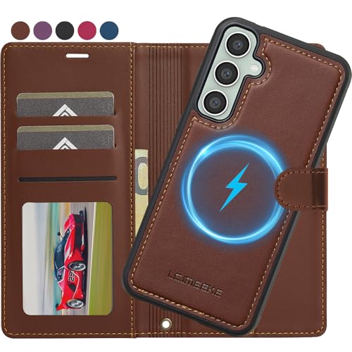 Ailicici für Samsung Galaxy A34 Hülle, [Abnehmbar] 2-IN-1 Abnehmbare magnetische Hülle, Kabelloses Laden, Kartenfach Leder Case, Handyhülle RFID Klapphülle, Schutzhülle für Samsung A34 5G Hülle von Ailicici
