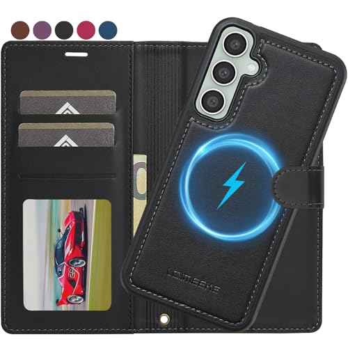 Ailicici für Samsung Galaxy A54 Hülle, [Abnehmbar] 2-IN-1 Abnehmbare magnetische Hülle, Kabelloses Laden, Kartenfach Leder Case, Handyhülle RFID Klapphülle, Schutzhülle für Samsung A54 5G Hülle von Ailicici