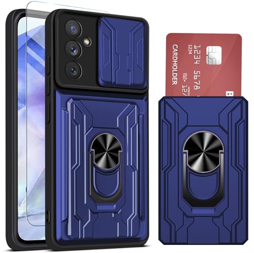 Ailicici für Samsung Galaxy A55 Hülle mit 2 Schutzfolie, Schutzhülle für Galaxy A55 5G mit Kameraschutz & Kartenschlitz 360° Metall Ring Ständer Stoßfest Bumper Case Handyhülle, für Samsung A55 Bumper Ailicici für Samsung Galaxy A55 Hülle mit 2 Schutzfolie, Schutzhülle für Galaxy A55 5G mit Kameraschutz & Kartenschlitz 360° Metall Ring Ständer Stoßfest Bumper Case Handyhülle, für Samsung A55 Bumper von Ailicici