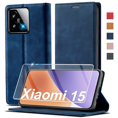 Ailicici für Xiaomi 15 Hülle Leder, [Mit Schutzfolie] Handyhülle für Xiaomi 15 Hülle Klappbar Flip Wallet Stoßfeste Case Schutzhülle Klapphülle für Xiaomi 15 von Ailicici