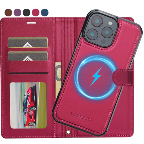 Ailicici für iPhone 16 Pro Max Hülle, [Abnehmbar] 2-IN-1 Abnehmbare magnetische Hülle, Kabelloses Laden, Kartenfach Leder Case, Handyhülle RFID Klapphülle, Schutzhülle für iPhone 16 Pro Max Hülle von Ailicici