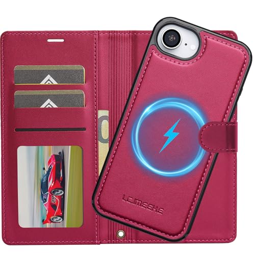 Ailicici für iPhone 16e Hülle, 2-IN-1 Abnehmbare magnetische Hülle, Kabelloses Laden, Kartenfach Leder Case, Handyhülle RFID Klapphülle, Schutzhülle für iPhone 16e Hülle 2025 von Ailicici