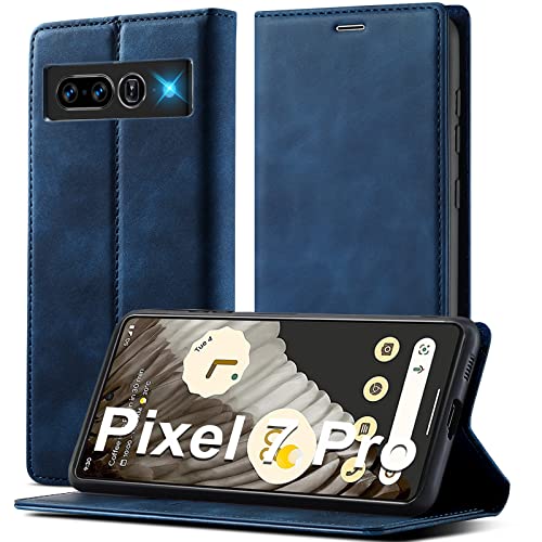 Handyhülle für Google Pixel 7 Pro Hülle Leder [Mit Pixel 7 Pro Schutzfolie] für Google Pixel 7 Pro 5G Hülle Klappbar Leder Flip Wallet Stoßfeste Case Schutzhülle Klapphülle für Google Pixel 7 Pro 5G von Ailicici