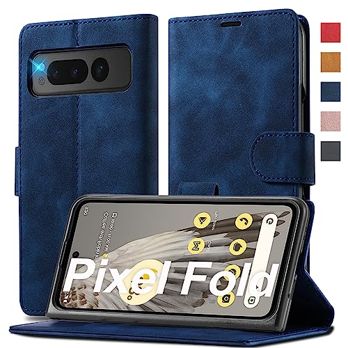 Handyhülle für Google Pixel Fold Hülle Leder, Klapphülle für Google Pixel Fold 5G Hülle Klappbar Leder Flip Wallet Stoßfeste Case Cover Schutzhülle Tasche Klapphülle für Google Pixel Fold 5G Hüllen von Ailicici