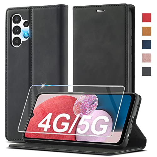 Handyhülle für Samsung Galaxy A13 5G/ A04S Hülle Leder [mit Schutzfolie]für Samsung A13 5G Hülle Klappbar Flip Wallet Leder Stoßfeste Schutzhülle Case Cover für Samsung A13 Hülle[Kompatibel A13 4G/5G] von Ailicici