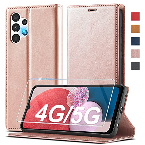 Handyhülle für Samsung Galaxy A13 5G/ A04S Hülle Leder [mit Schutzfolie]für Samsung A13 5G Hülle Klappbar Flip Wallet Leder Stoßfeste Schutzhülle Case Cover für Samsung A13 Hülle[Kompatibel A13 4G/5G] von Ailicici