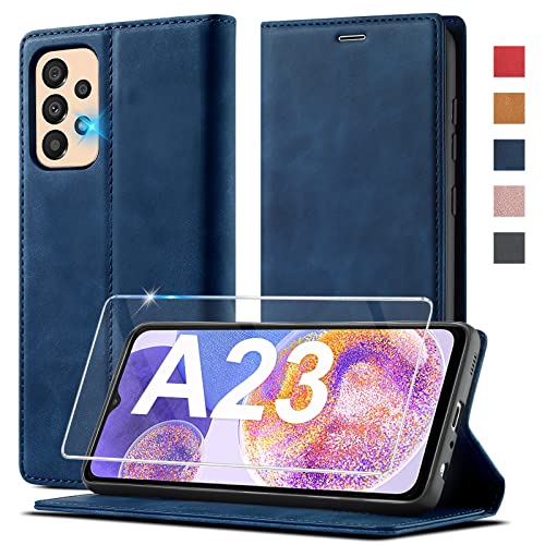 Handyhülle für Samsung Galaxy A23 5G/4G Hülle Leder [Mit A23 Schutzfolie]für Samsung Galaxy A23 5G Hülle Klappbar Leder Flip Wallet 360 Grad Stoßfeste Case Schutzhülle für Samsung Galaxy A23 5G Hülle von Ailicici