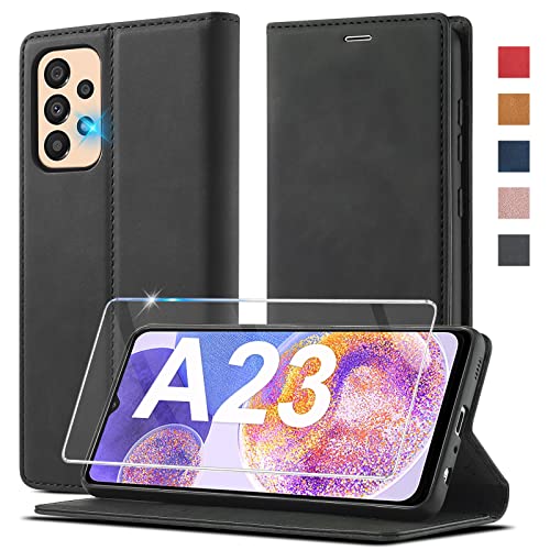 Handyhülle für Samsung Galaxy A23 5G/4G Hülle Leder [Mit A23 Schutzfolie]für Samsung Galaxy A23 5G Hülle Klappbar Leder Flip Wallet 360 Grad Stoßfeste Case Schutzhülle für Samsung Galaxy A23 5G Hülle von Ailicici