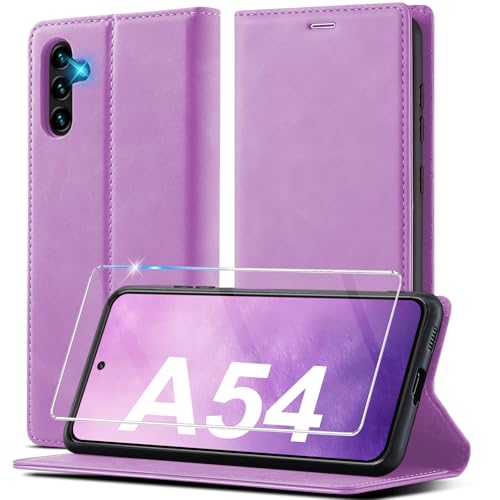 Ailicici für Samsung Galaxy A54 5G Hülle Leder [Mit Schutzfolie] Handyhülle für Samsung A54 5G Hülle Klappbar Leder Flip Wallet 360 Stoßfeste Case Schutzhülle Holster Klapphülle A54 Samsung 5G Hülle von Ailicici