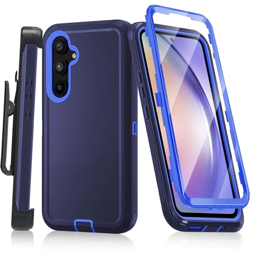 Handyhülle für Samsung Galaxy A54 5G Hülle mit Schutzfolie [mit Gürtelclip] Schutzhülle für Samsung A54 Panzerhülle 360 Stoßfeste Handyhülle mit Ständer & Gürtelclip für Samsung Galaxy A54 Tache Case von Ailicici