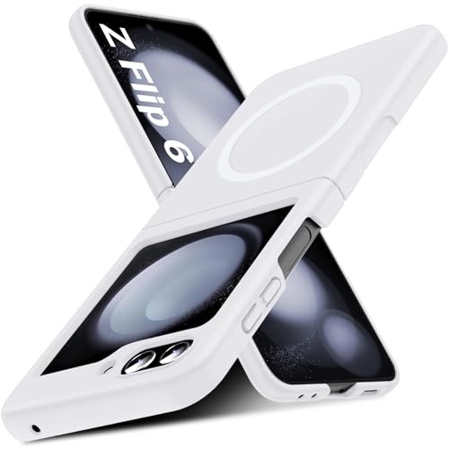 Magnetische Handyhülle für Samsung Galaxy Z Flip 6 5G [Mit Magsafe] [Translucent Matt] Anti-Fingerabdruck Hart Case Cover von Ailicici