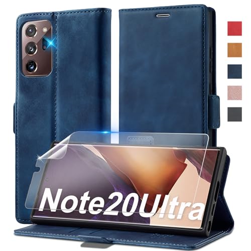 Handyhülle für für Samsung Galaxy Note 20 Ultra 5G Hülle [Mit Schutzfolie]Klapphülle für Samsung Galaxy Note 20 Ultra Hülle Leder Klappbar Flip Wallet Case Schutzhülle für Samsung Note 20 Ultra Hülle von Ailicici