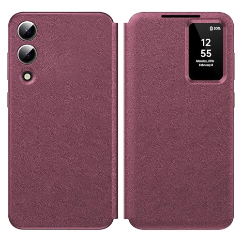 Schutzhülle für Samsung Galaxy S25 Edge Smart View, Wallet Case mit Clear S View, Flip Folio Leder Schutzhülle für Samsung S25 Edge 5G Hülle, Premium View Cover mit klarem Zeitfenster Galaxy S25 Edge Schutzhülle für Samsung Galaxy S25 Edge Smart View, Wallet Case mit Clear S View, Flip Folio Leder Schutzhülle für Samsung S25 Edge 5G Hülle, Premium View Cover mit klarem Zeitfenster Galaxy S25 Edge von Ailicici
