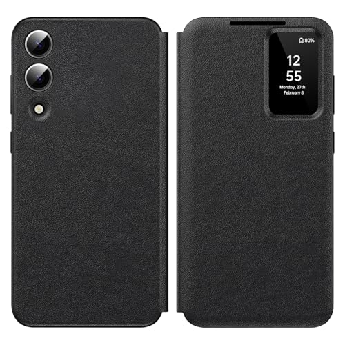 Schutzhülle für Samsung Galaxy S25 Edge Smart View, Wallet Case mit Clear S View, Flip Folio Leder Schutzhülle für Samsung S25 Edge 5G Hülle, Premium View Cover mit klarem Zeitfenster Galaxy S25 Edge Schutzhülle für Samsung Galaxy S25 Edge Smart View, Wallet Case mit Clear S View, Flip Folio Leder Schutzhülle für Samsung S25 Edge 5G Hülle, Premium View Cover mit klarem Zeitfenster Galaxy S25 Edge von Ailicici