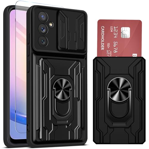 für Samsung Galaxy A26 Hülle mit Kameraschutz & Kartenschlitz, Schutzhülle Galaxy A26 mit 2 Schutzfolie, 360° Metall Ring Ständer Stoßfest Bumper Case, Handyhülle für Samsung A26 5G Hülle für Samsung Galaxy A26 Hülle mit Kameraschutz & Kartenschlitz, Schutzhülle Galaxy A26 mit 2 Schutzfolie, 360° Metall Ring Ständer Stoßfest Bumper Case, Handyhülle für Samsung A26 5G Hülle von Ailicici