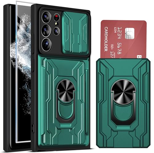 Ailicici für Samsung Galaxy S22 Ultra Hülle mit 2 Schutzfolie,Schutzhülle S22 Ultra 5G mit Kameraschutz & Kartenschlitz 360° Metall Ring Ständer Stoßfest Bumper Case Handyhülle Samsung S22 Ultra Hülle Ailicici für Samsung Galaxy S22 Ultra Hülle mit 2 Schutzfolie,Schutzhülle S22 Ultra 5G mit Kameraschutz & Kartenschlitz 360° Metall Ring Ständer Stoßfest Bumper Case Handyhülle Samsung S22 Ultra Hülle von Ailicici