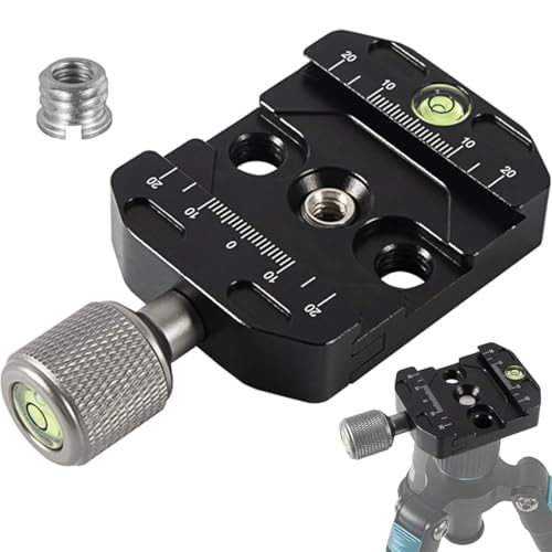 Aililong Schnellwechselplatte Klemme Arca Swiss 50mm - Modell QR-50 - Geeignet für Stative mit 1/4 oder 3/8 Zoll Gewinde von Aililong