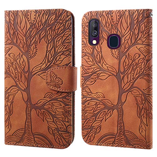 Ailisi Handyhülle für Samsung Galaxy A40, Baum Muster Klapphülle Leder Handy Tasche Etui Wallet Flip Case Schutz Hülle Brieftasche mit TPU innen Schale, Kartenfächer, Aufstellfunktion -Braun Ailisi Handyhülle für Samsung Galaxy A40, Baum Muster Klapphülle Leder Handy Tasche Etui Wallet Flip Case Schutz Hülle Brieftasche mit TPU innen Schale, Kartenfächer, Aufstellfunktion -Braun von Ailisi