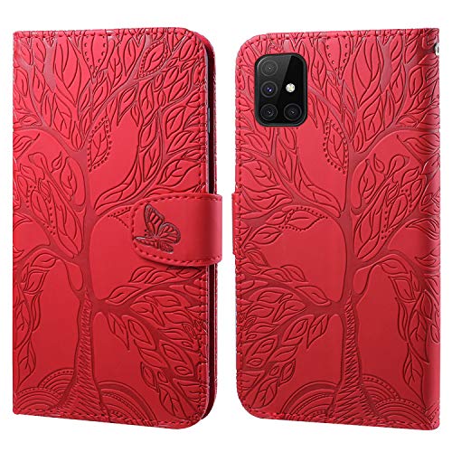 Ailisi Handyhülle für Samsung Galaxy A51, Baum Muster Klapphülle Leder Handy Tasche Etui Wallet Flip Case Schutz Hülle Brieftasche mit TPU innen Schale, Kartenfächer, Aufstellfunktion -Rot Ailisi Handyhülle für Samsung Galaxy A51, Baum Muster Klapphülle Leder Handy Tasche Etui Wallet Flip Case Schutz Hülle Brieftasche mit TPU innen Schale, Kartenfächer, Aufstellfunktion -Rot von Ailisi