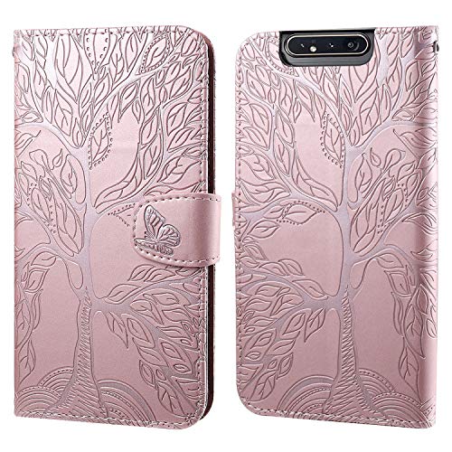 Ailisi Handyhülle für Samsung Galaxy A80/A90, Baum Muster Klapphülle Leder Handy Tasche Etui Wallet Flip Case Schutz Hülle Brieftasche mit TPU innen Schale, Kartenfächer, Aufstellfunktion -Rosa Ailisi Handyhülle für Samsung Galaxy A80/A90, Baum Muster Klapphülle Leder Handy Tasche Etui Wallet Flip Case Schutz Hülle Brieftasche mit TPU innen Schale, Kartenfächer, Aufstellfunktion -Rosa von Ailisi